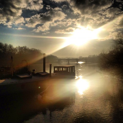 The barge Rachel Ray one morning